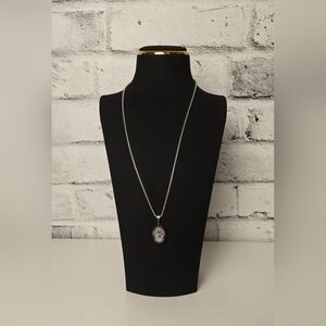 Stainless Steel Saint Christopher Protectus Pendant Necklace Unisex Chain